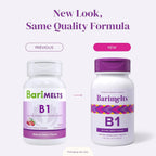 BariMelts Vitamina B1 - 90 Comprimidos de Disolución Rápida (Suministro para 3 Meses) - Sin Azúcar, Sabor Natural a Bayas