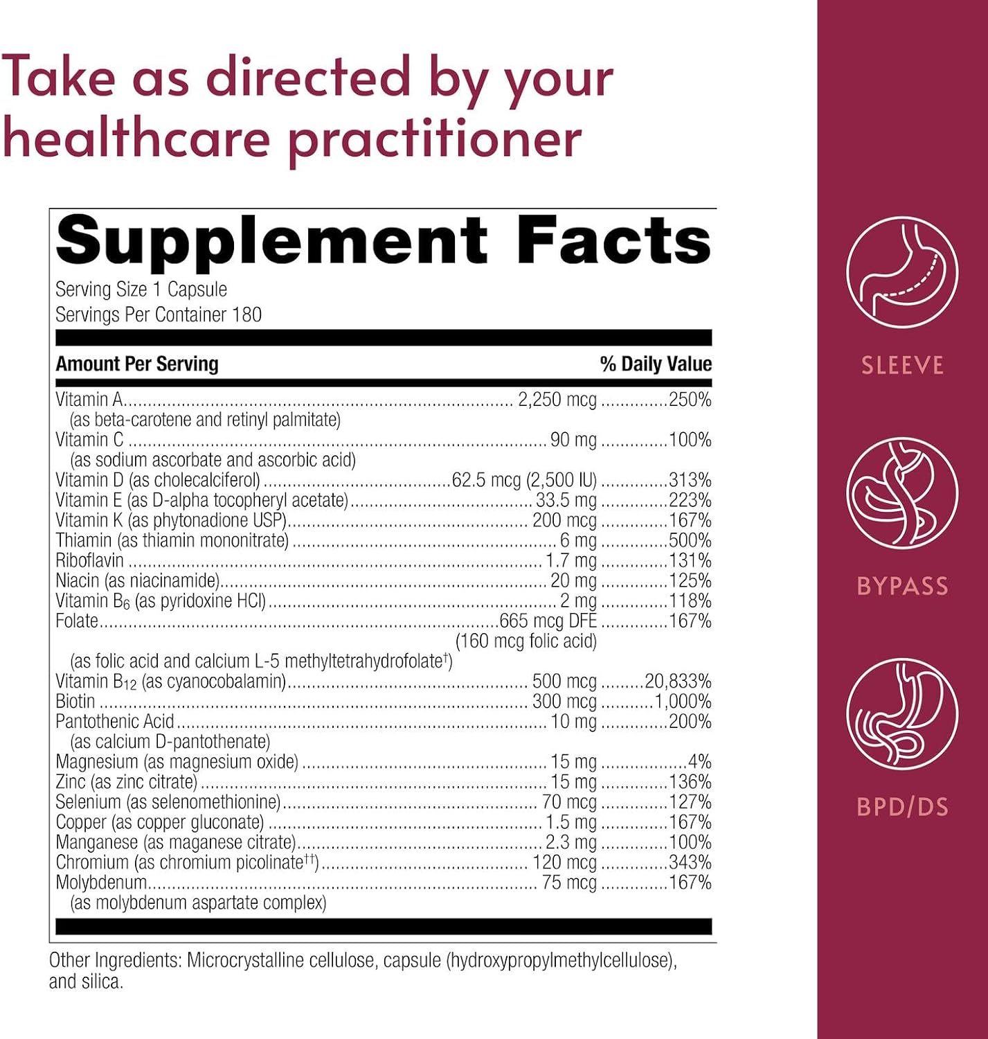 Bariatric Advantage High ADEK Multi - Multivitamínico para Pacientes Bariátricos - 60 Cápsulas