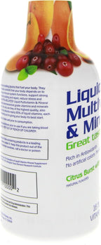 1st Step Pro-Wellness Suplemento Líquido Multivitamínico y Mineral, Sabor Cítricos, Pack de 2 Botellas de 16 oz