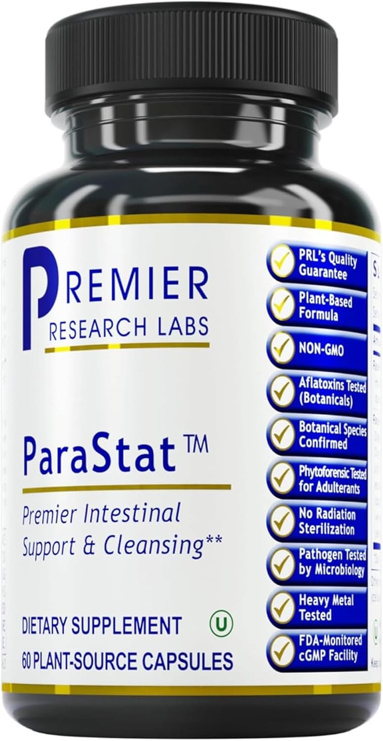Premier Research Labs ParaStat - Limpieza Intestinal Natural, 90 Cápsulas