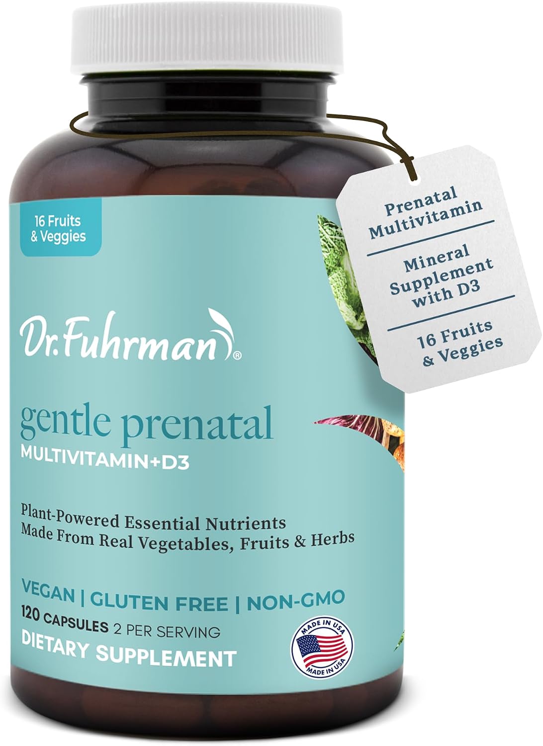 Vitaminas Prenatales Dr. Fuhrman - 120 Cápsulas con Folato Natural
