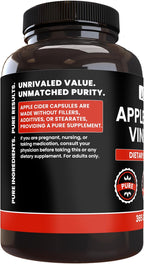 Pure Original Ingredients Vinagre de Manzana (365 Cápsulas) - Sin Rellenos, Siempre Puro, Verificado en Laboratorio