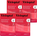 Vivioptal Active, 90 Softgels, Multivitamin with Ginseng and Omega-3, German Formula, Gluten-Free