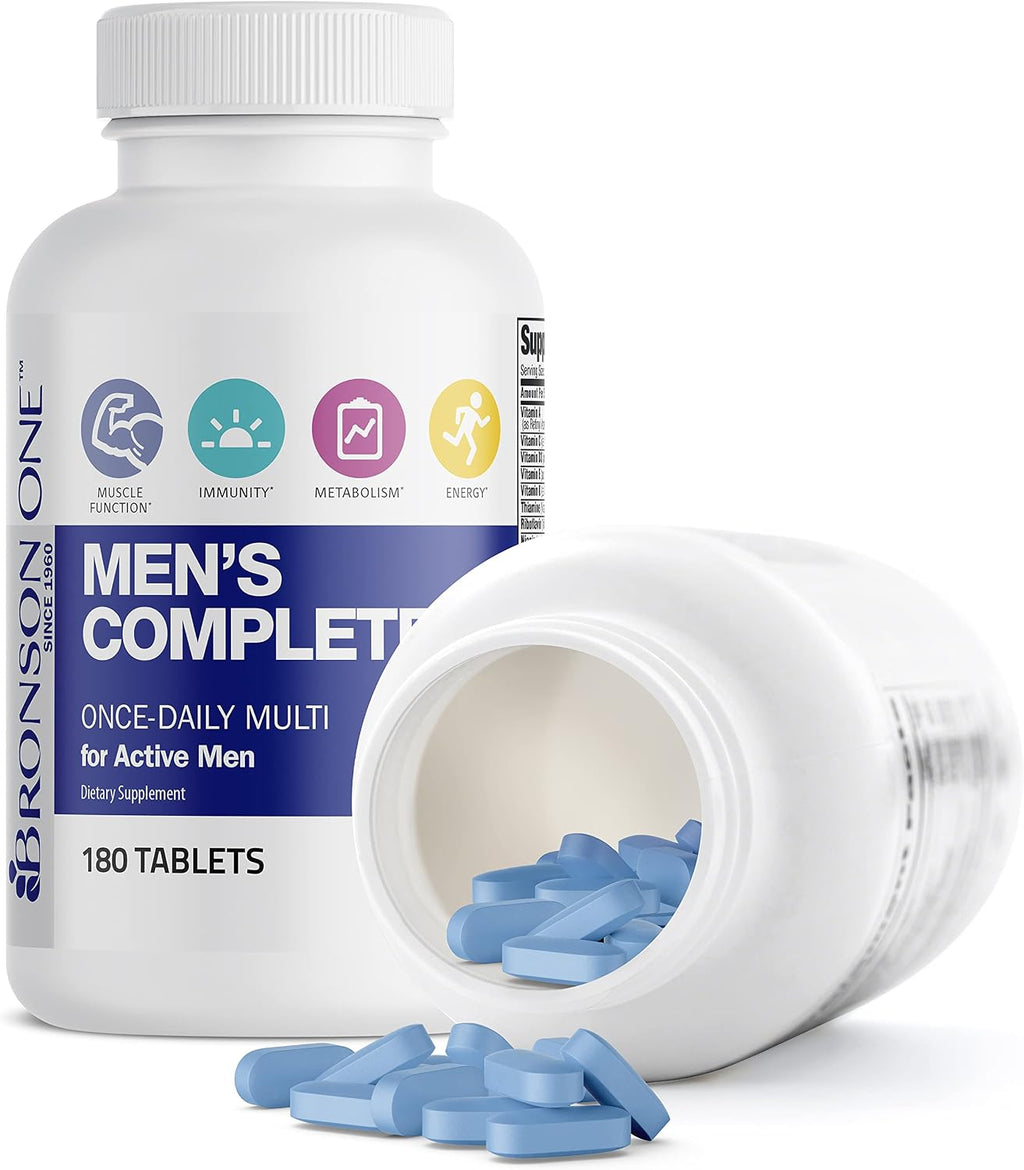 Bronson ONE Daily Multivitamínico Completo para Hombres, 180 Comprimidos