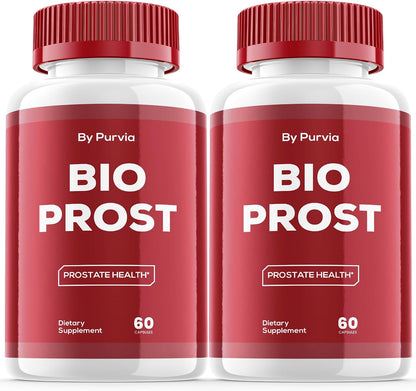 (2 Pack) Bio Prost - Bio Prost Pills Original Supplement, BioProst Advanced Formula, Bio Prost Maximum Strength Formula and Strength Support, BioProst Complex for Overall Wellness, USA (120 Cápsulas)