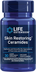 Life Extension Ceramidas Restauradoras de la Piel - Extracto de Aceite de Trigo - 30 Cápsulas Vegetarianas