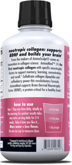AminoMind – Suplemento de Colágeno Nootrópico para la Salud Cerebral – 14 Fl Oz (28 porciones)