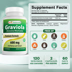 Graviola 600 mg Cápsulas - Annona Muricata - Best Naturals