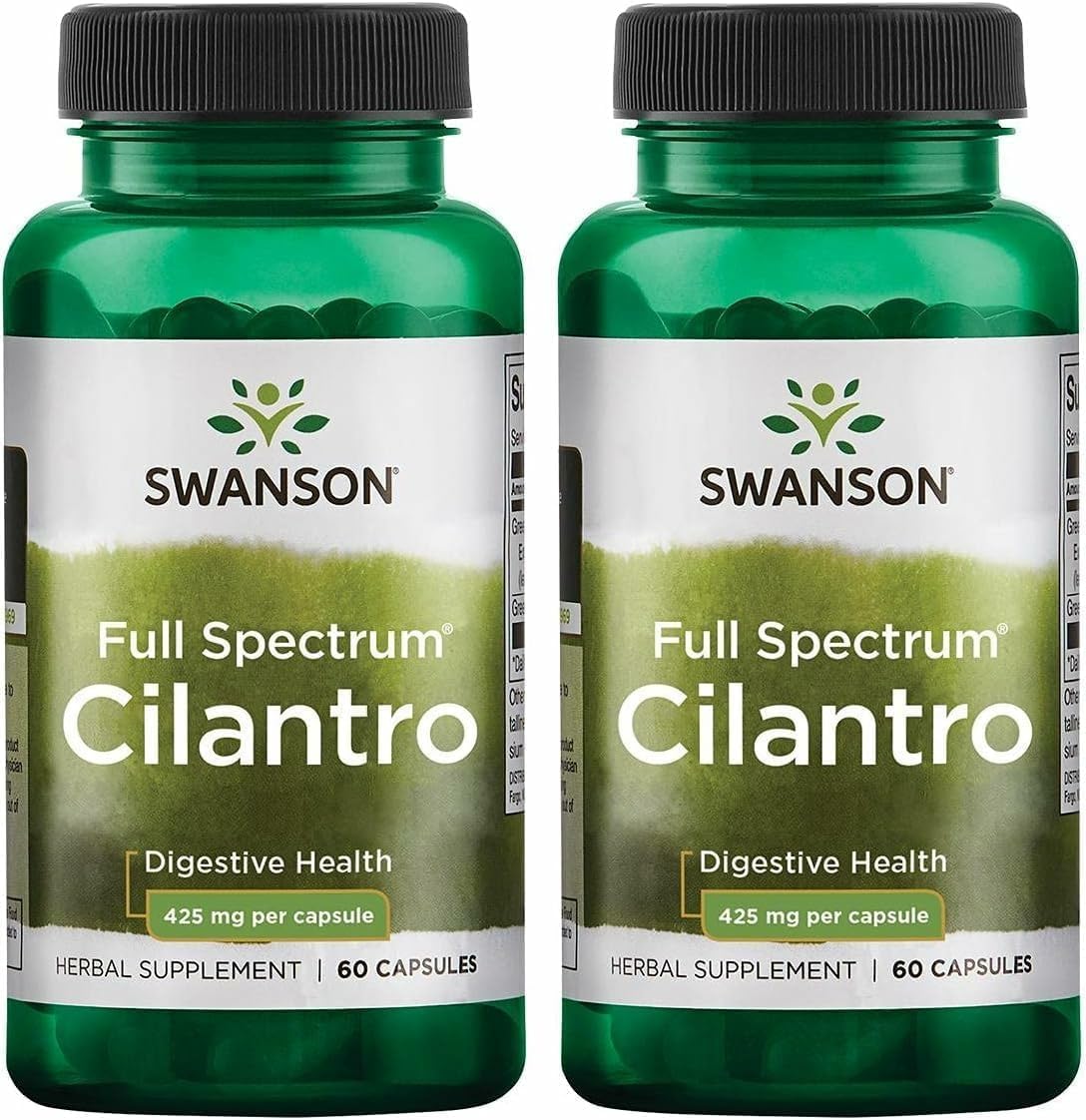 Swanson Full Spectrum Cilantro (Coriandro) - 425 mg, 180 Cápsulas (3 Envases de 60)