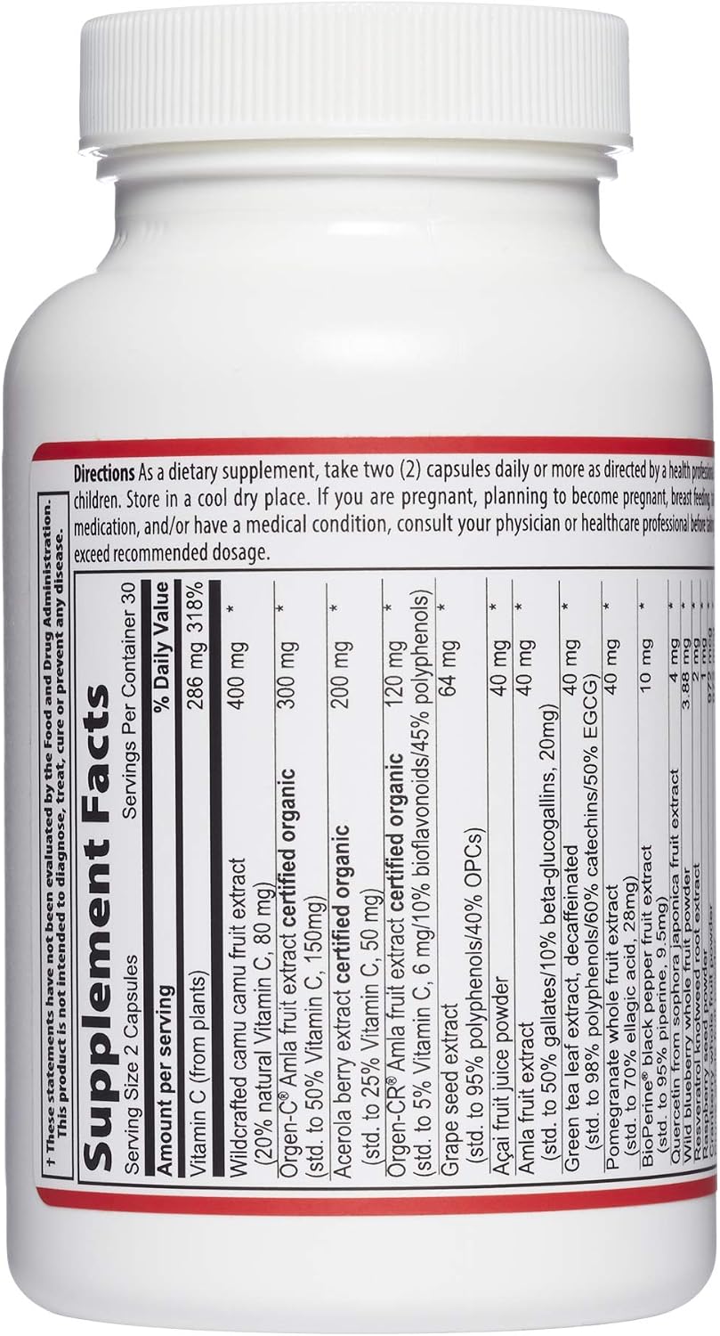 Super Natural C de Vibrant Health - 120 mg - 60 Cápsulas