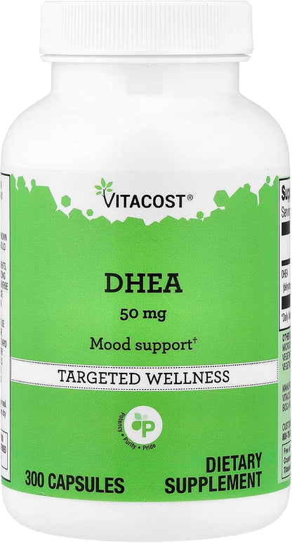 Vitacost DHEA, 50 mg, 300 Cápsulas – Image 1