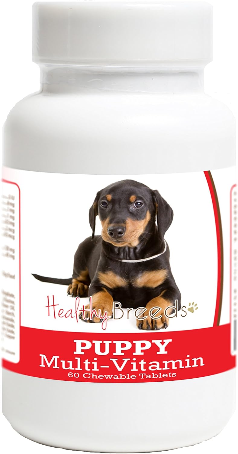 Healthy Breeds Multivitamínico para Cachorros German Pinscher - 60 Comprimidos Masticables
