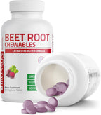 Bronson Beet Root Chewables, Sabor Uva - Extra Strength, 250 Comprimidos Masticables