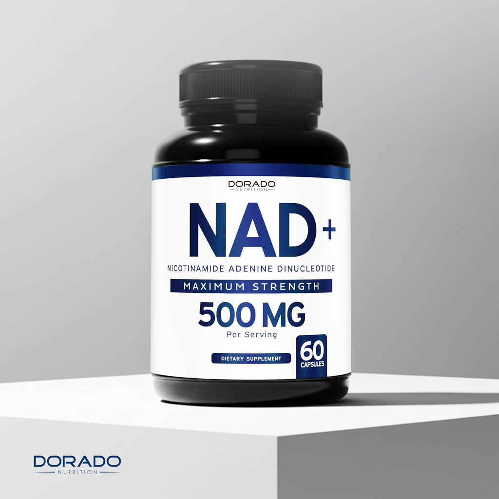 NAD+ Supplement (500mg por porción) - Nicotinamida Adenina Dinucleótido para Hombres y Mujeres - 60 Cápsulas