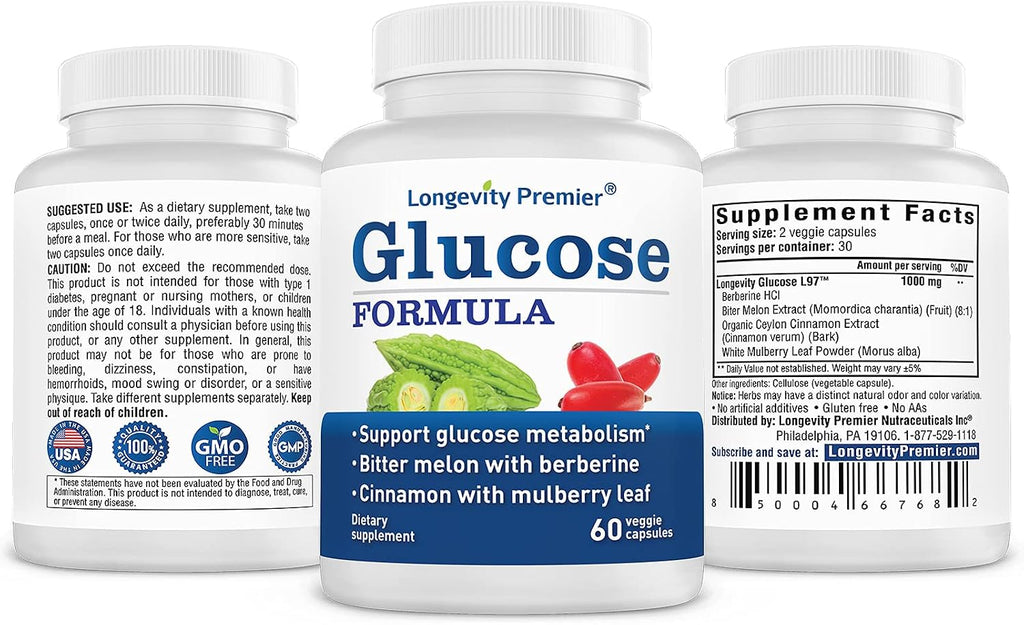 Longevity Blood Pressure Formula (90 cápsulas) x 2 + Glucose Formula (60 cápsulas) - Pack Ahorro