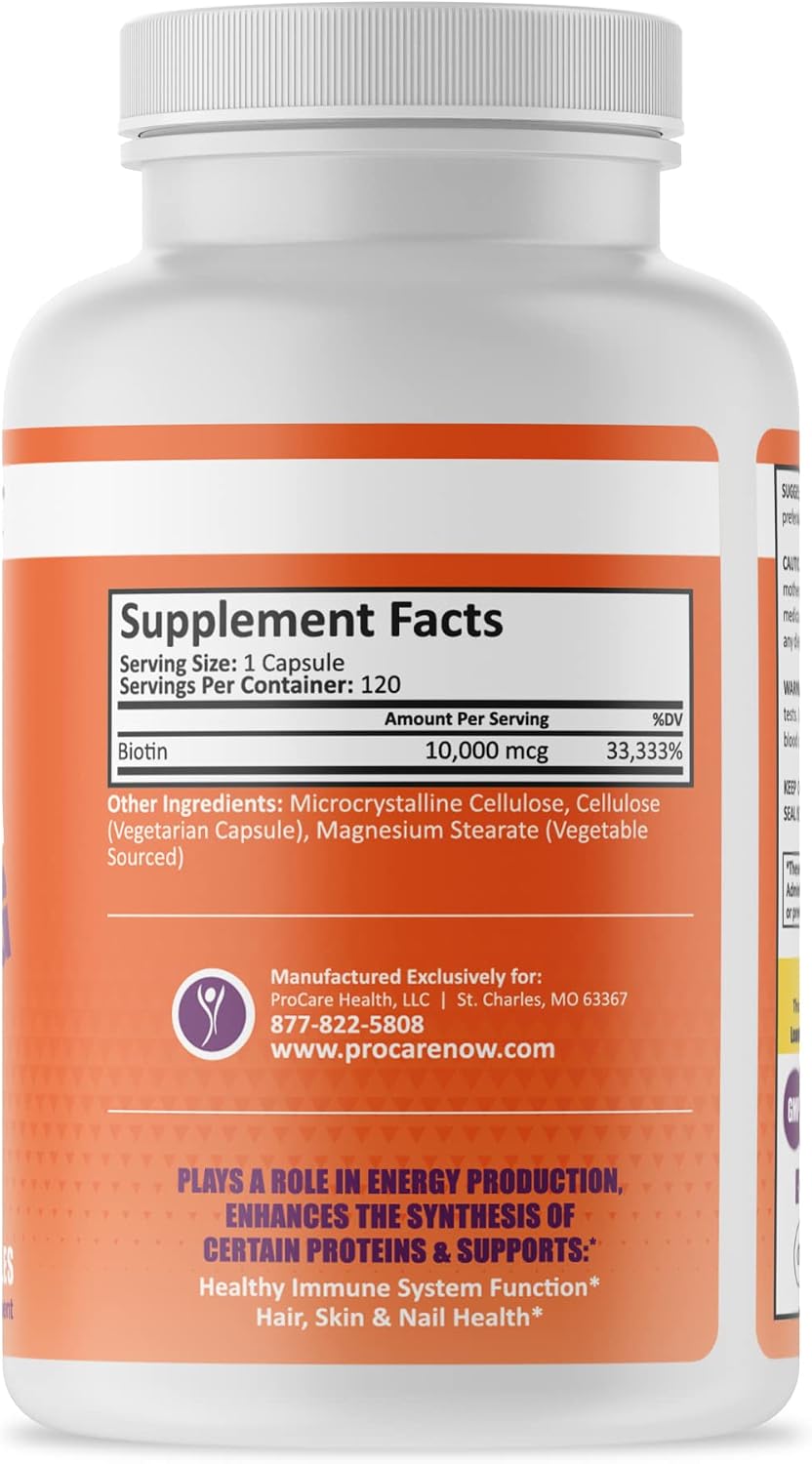 ProCare Health Biotina 10.000 mcg - 120 Cápsulas