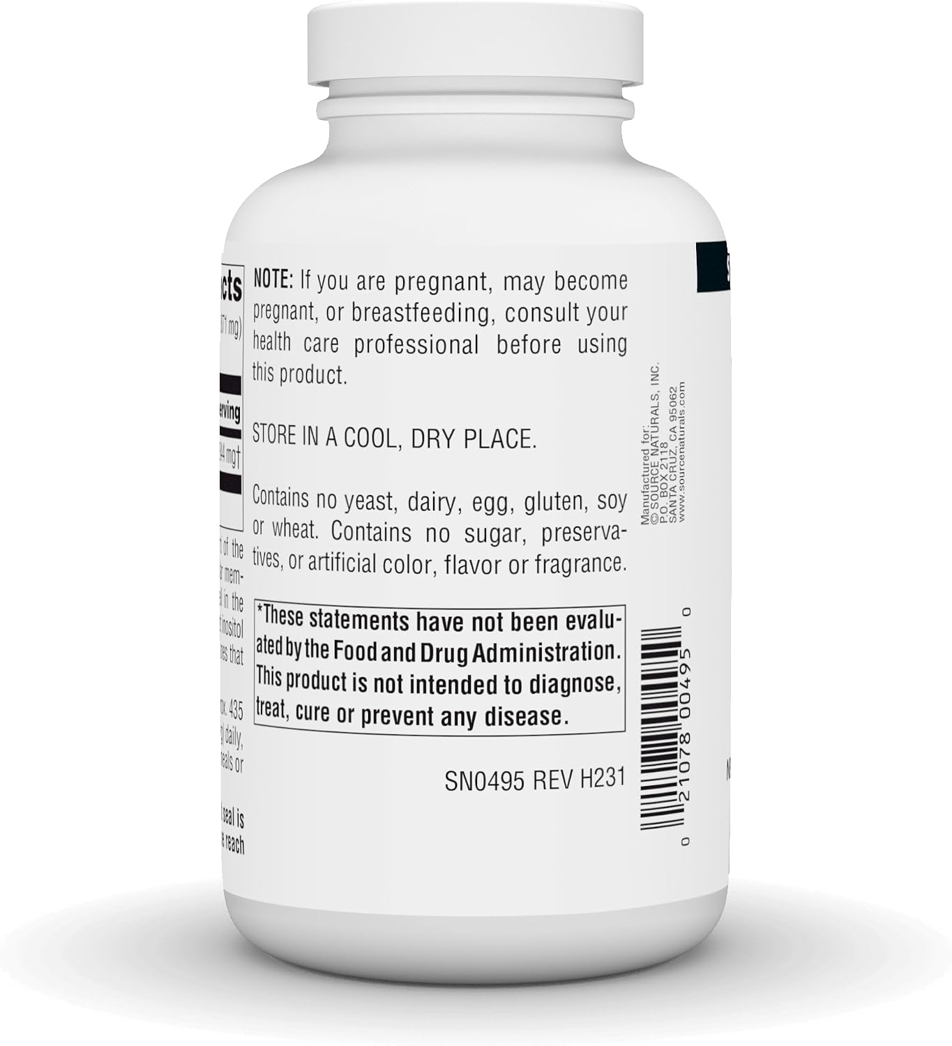 Source Naturals Inositol Puro en Polvo - 227 g (8 oz) - Suplemento Alimenticio