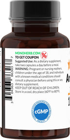MONOHERB Pure Anamu Leaf 10:1 Extract - 1000 mg por ración - 90 Cápsulas (45 Raciones)