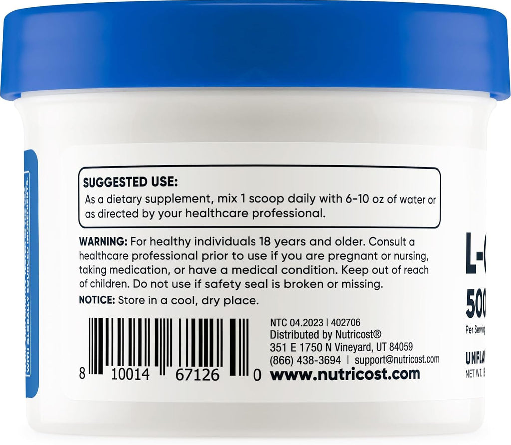 Nutricost L-Carnosina en Polvo 50g (100 Dosis) - No-GMO