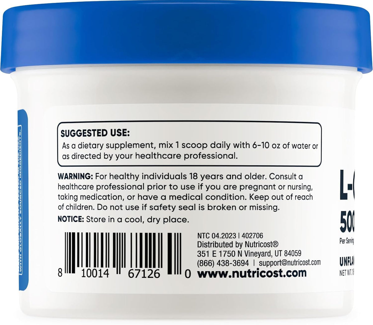 Nutricost L-Carnosina en Polvo 50g (100 Dosis) - No-GMO – Image 3