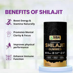 SIBA Ultra Pure Shilajit Gummies – Gominolas de Shilajit del Himalaya con Ácido Fúlvico (60 unidades)