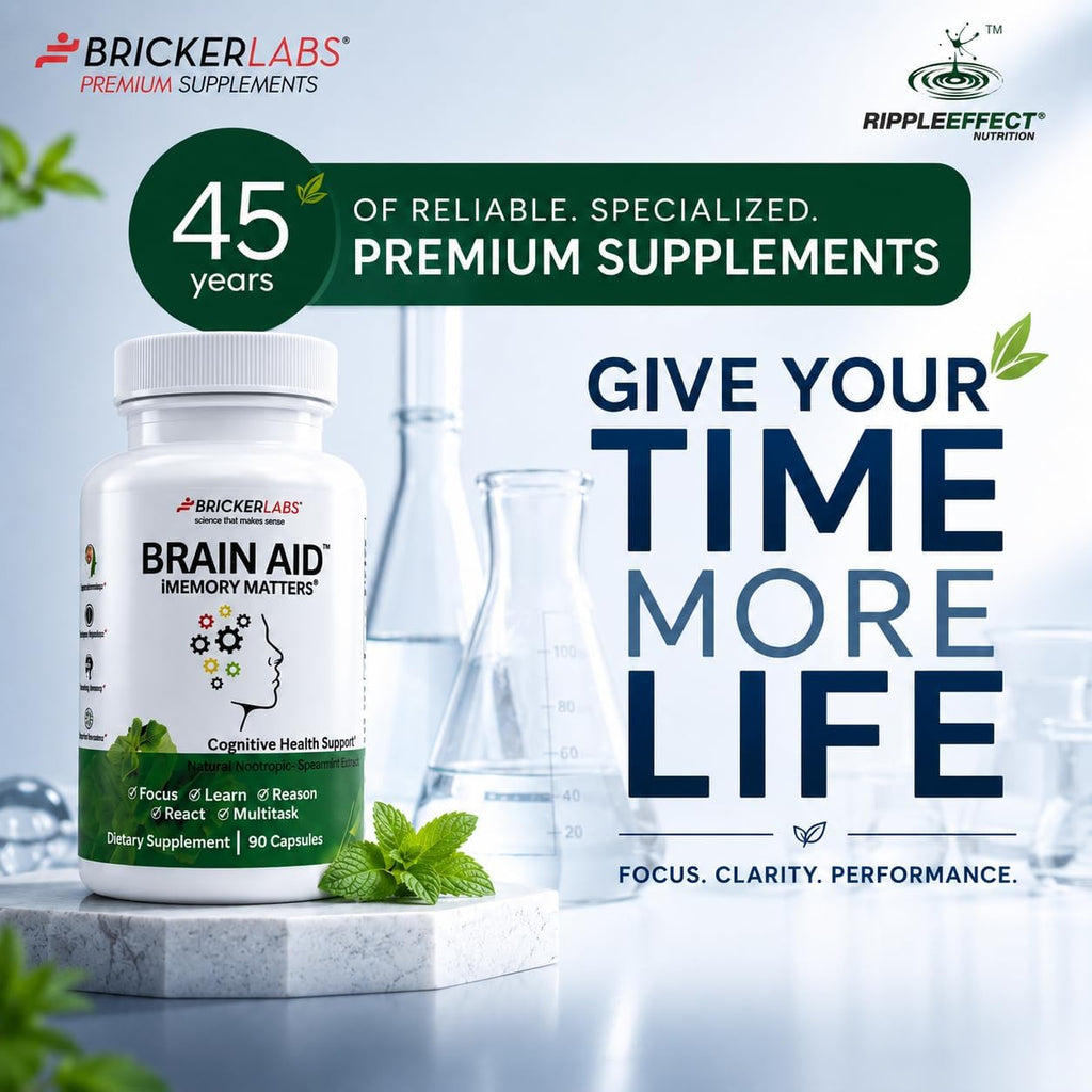 Bricker Labs Brain Aid Memory Matters – Suplemento Nootrópico con Extracto de Menta Neumentix