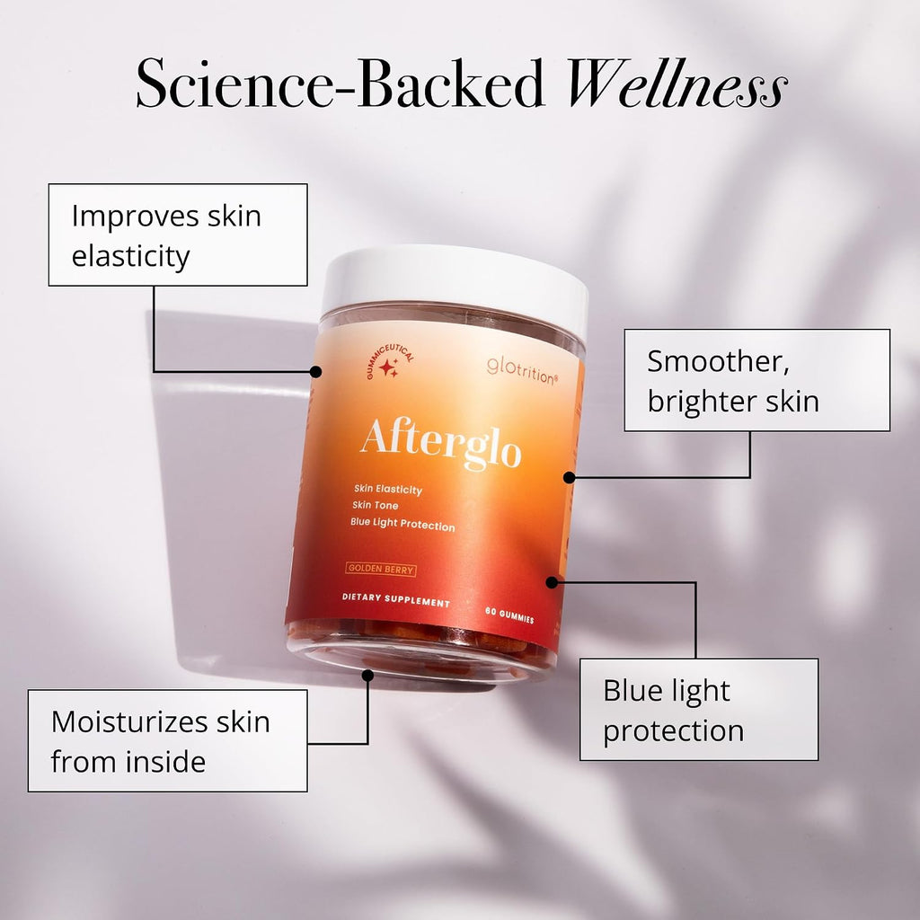 Glotrition Afterglo Gummies – Luteína y Antioxidantes para la Protección de la Piel 60 unidades