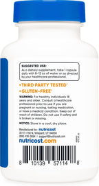 Nutricost Lactoferrin Capsules (60 Cápsulas, 300mg) - Sin Gluten, Vegetariano