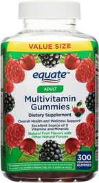 Equate Gominolas Multivitamínicas para la Salud General, Sabor Fruta Natural, 300 uds