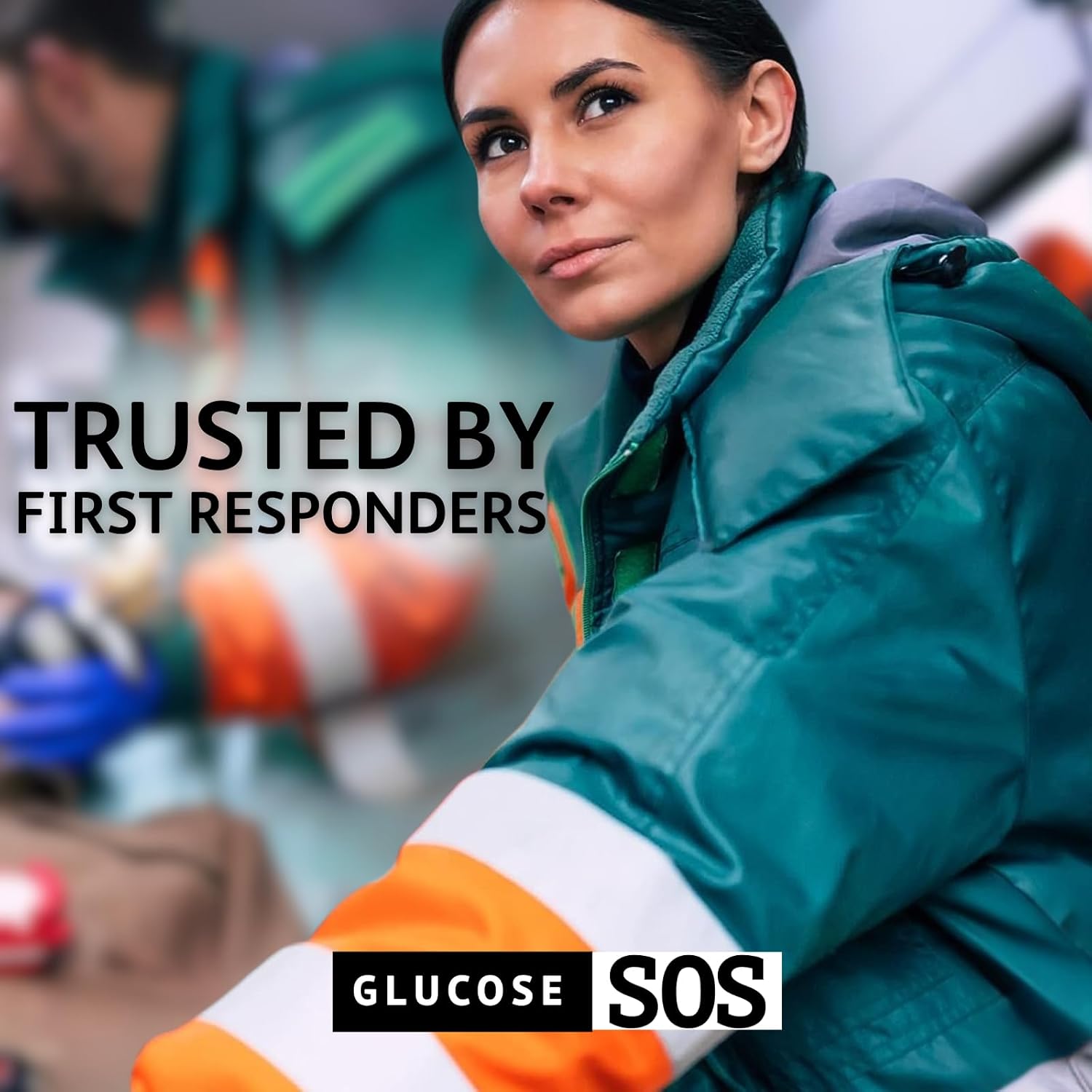 Glucose SOS Polvo de Glucosa en Sobres con Dextrosa Natural, Absorción Rápida que se Disuelve Instantáneamente en la Boca sin Agua, Manzana Verde, 12 unidades