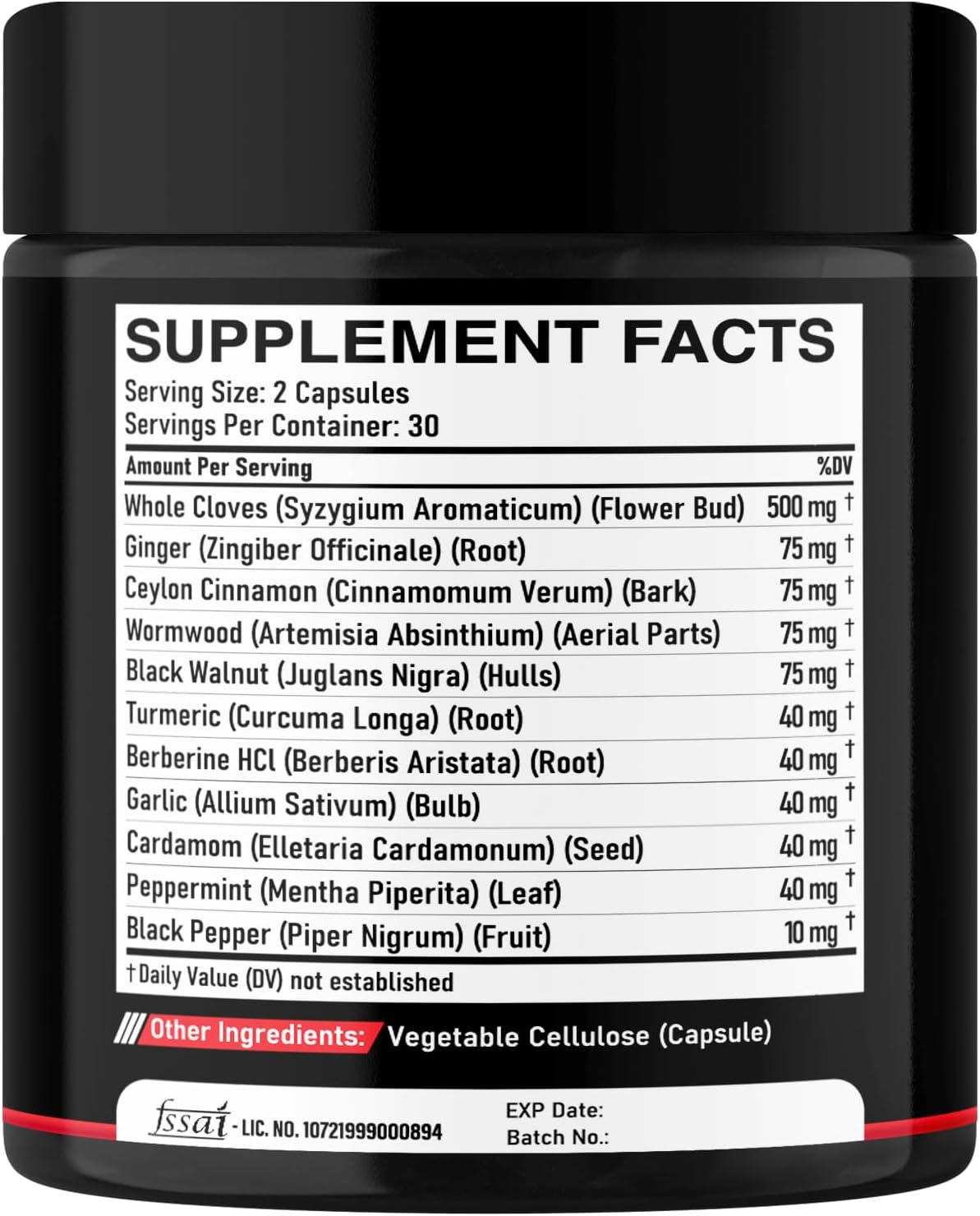 DEDICAD 11in1 Cloves Supplement with Ginger, Ceylon Cinnamon and 8 Other More - Digestive, Immune System, Mood Support - 60 Capsules - 30 Days Supply
