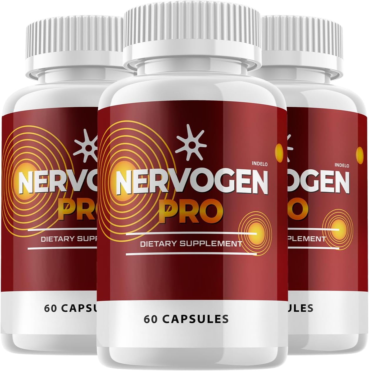Nervogen Pro Cápsulas (3 Paquetes) - Suplemento con Vitamina C y Zinc, 180 Cápsulas