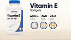 Nutricost Vitamina E 400 UI, 240 Softgels (3 Botellas)