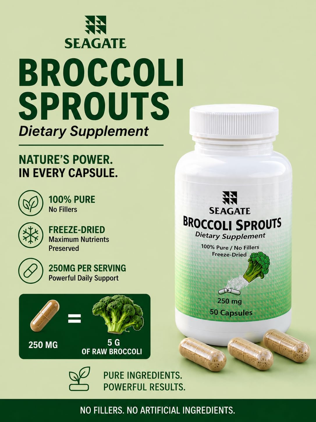 Brotes de Brócoli 250 mg - 50 Cápsulas