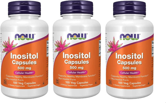Inositol 500 mg, 100 cápsulas - Paquete de 3