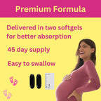 Greenfield Nutritions Vitaminas Prenatales Halal con DHA y Ácido Fólico - Multivitamínico Esencial para el Embarazo con Hierro - 90 Cápsulas Blandas