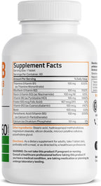 Bronson Super B100 Complejo de Vitamina B Liberación Sostenida con Todas las Vitaminas B (Vitamina B1, B2, B3, B6, B9 - Ácido Fólico, B12), 60 Comprimidos