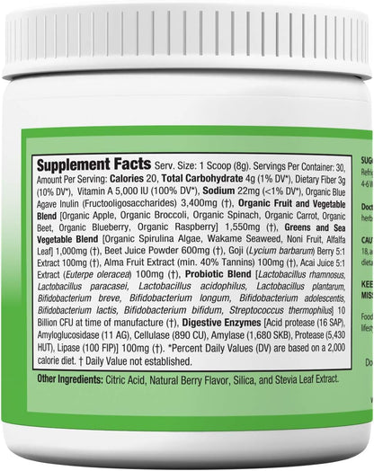 Doctor Recommended Greens Powder – Polvo de – Vegetales marinos: Fuente natural de yodo y otros minerales traza – Image 2
