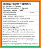 Giloy Forte 500 mg - 60 Cápsulas Veganas - Extracto de Guduchi (Tinospora Cordifolia) - Suplemento Ayurvédico