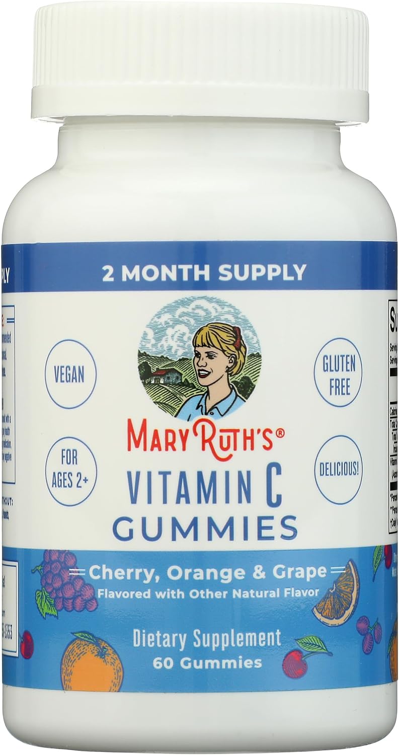 MaryRuth's Organics Vitamin C Gummies – 60 Gominolas Veganas con 125 mg de Vitamina C