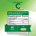 Nature's Truth Vitamin C with Rose Hips 1000 mg | 60 Coated Tablets | Vegan, Non-GMO and Gluten Free