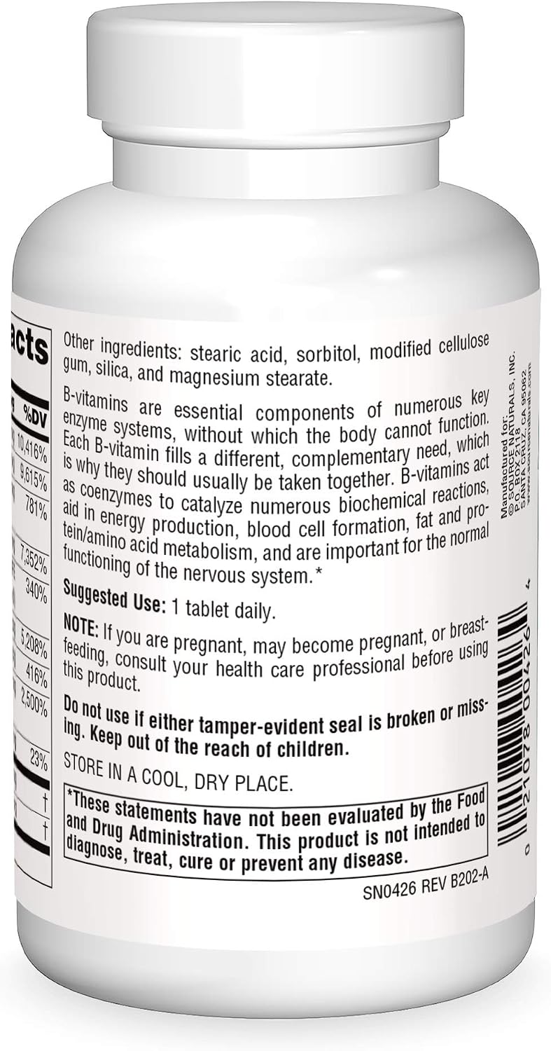 Source Naturals B-125, B-125 Complejo B para Apoyo Energético – 90 Tabletas