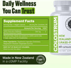 Intestinal Fortitude Calostro de Vaca 100% de Pasto – Cápsulas de 500 mg, 60 Unidades