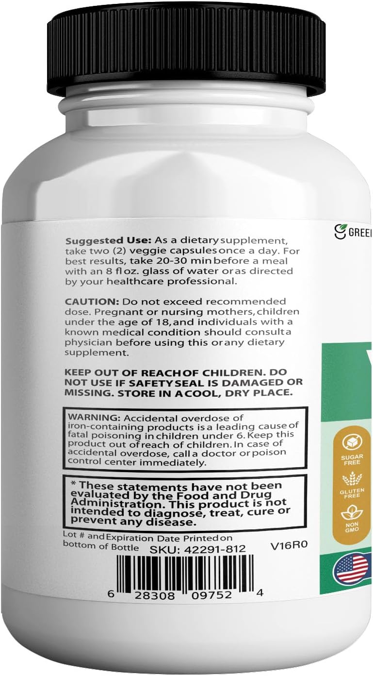 Vertigenics Max Brain Support Suplemento para el Cerebro, Fórmula Neuro de Extra Fuerza, 60 Cápsulas, con Ingredientes Herbales y Vitaminas