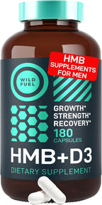WILD FUEL HMB 3000mg con Vitamina D3 - 180 Cápsulas