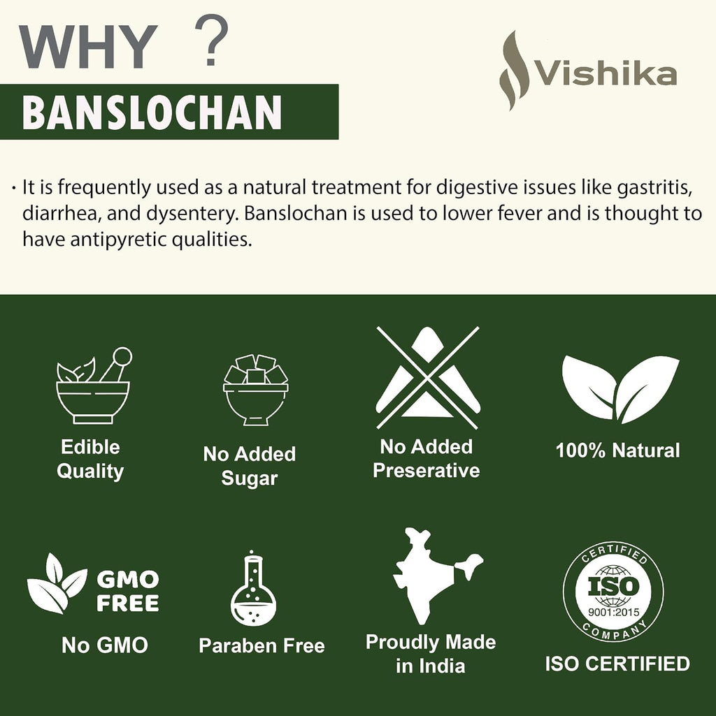 Banslochan Vanshlochan (Tabasheer) 100% Puro - Bamboo Manna - 900g