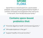 Rootcology Spore Flora - Probiótico de Esporas de Amplio Espectro, 60 Cápsulas Vegetales