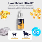 HiPet Complejo B para Gatos - Apoya el Metabolismo y Aumenta los Niveles de Energía - 1.7 oz (Pack de 1)