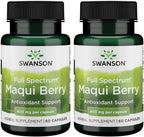 Swanson Full Spectrum Maqui Berry 400 mg - 60 Cápsulas (Pack de 2)