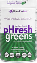 pHresh Greens Raw Alkalizing Superfood Greens Powder - 10 oz (2 meses)